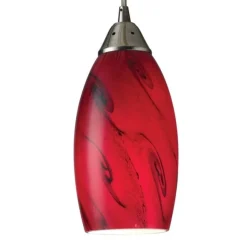 Galaxy 1-Lght Pndnt W/Red Glss