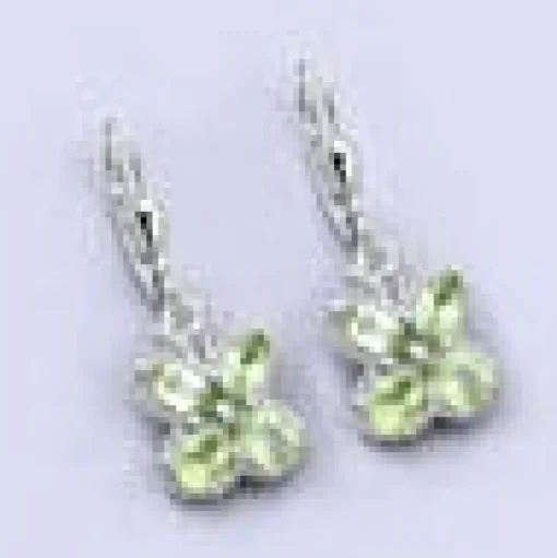Gemstone Butterfly Earrings in Sterling Silver-Amethyst, Garnet, Peridot or Topaz