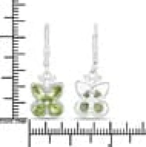 Gemstone Butterfly Earrings in Sterling Silver-Amethyst, Garnet, Peridot or Topaz
