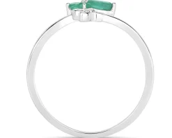 Genuine Gemstone Butterfly Ring in 925 Sterling Silver Elegant