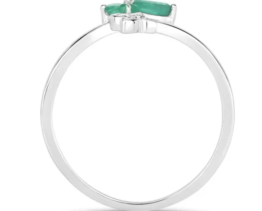 Genuine Gemstone Butterfly Ring in 925 Sterling Silver Elegant