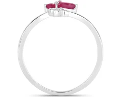 Genuine Gemstone Butterfly Ring in 925 Sterling Silver Elegant