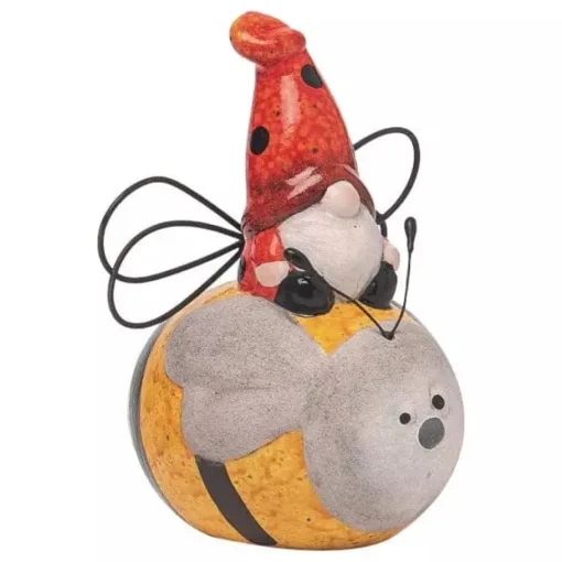 Gnome and Friend Figurines - Bee and Ladybug Decoration