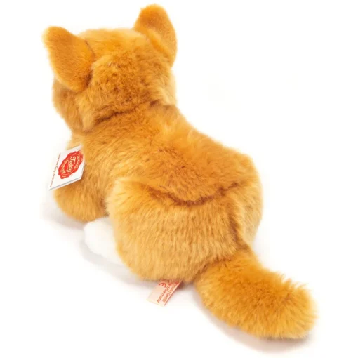Gold and White Kitty Cat Lying 20 cm - plush soft toy by Teddy Hermann