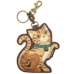 Gray & Orange Tabby Cat Collection Keychain, Wallet, Crossbody by Chala Vegan