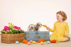 Grey and White Floppy Earred Bunny Large Teddy Herman