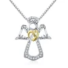 Guardian Angel and Heart Necklaces Sterling Silver, Perfect Gifts!