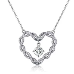 Guardian Angel and Heart Necklaces Sterling Silver, Perfect Gifts!
