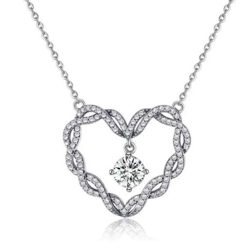 Guardian Angel and Heart Necklaces Sterling Silver, Perfect Gifts!