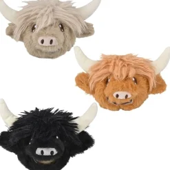 Highland Cow Squeezy Bead Plush Ball 3" Super Soft