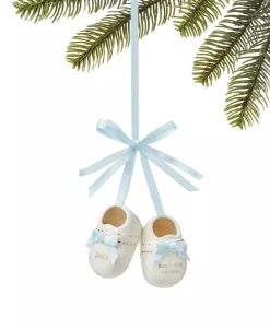 Holiday Lane 2021 Baby's 1st Christmas Blue Porcelain Ornament