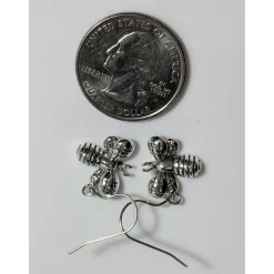 Honey Bee Necklace and Earrings SET-Cutest Little Bees! Sterling Silver