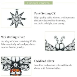 Honey Bee With a Star Jewelry SET : Ring, Necklace, Earrings