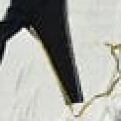 Hue Plus Metallic Tuxedo Ponte-Knit Leggings