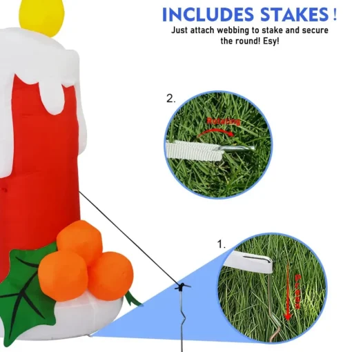 Inflatable LED Candle Holiday Yard Decoration