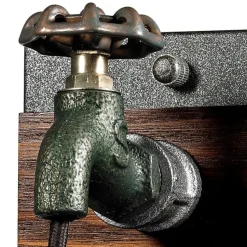Jonas 1-Lght Industrial Style Lamp Multi-Tone Weathered W/Faucet Motif