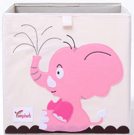 Kid's Animal Storage Cubes Large with Lids Heavyweight Foldable *