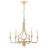 La Rochelle 6-Lght Chandelier Parisian Gold Leaf