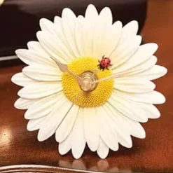 Ladybug on Daisy Clock