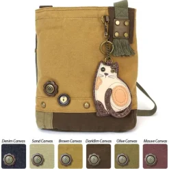 LAZZY CAT - Calico Cat, PATCH CROSS-BODY BAG by Chala
