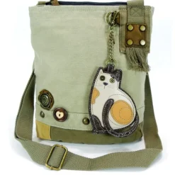 LAZZY CAT - Calico Cat, PATCH CROSS-BODY BAG by Chala
