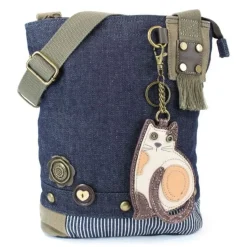 LAZZY CAT - Calico Cat, PATCH CROSS-BODY BAG by Chala