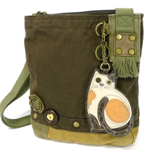LAZZY CAT - Calico Cat, PATCH CROSS-BODY BAG by Chala