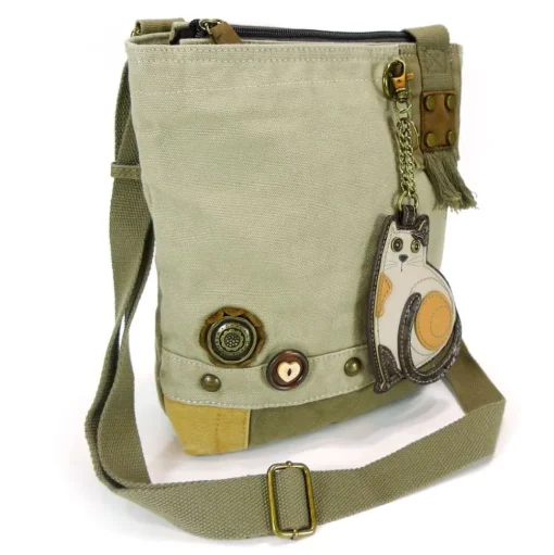 LAZZY CAT - Calico Cat, PATCH CROSS-BODY BAG by Chala
