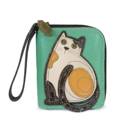 LAZZY CAT - Calico Kitty ZIP AROUND WALLET* by Chala