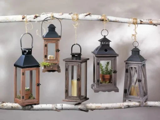 Lodge Wooden Candle Lantern