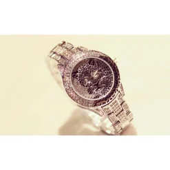 Luxury Ladies Jaguar Watch, Rhinestones EVERYWHERE! Luxury Ladies Watch