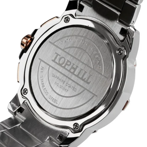 Luxury Men's Chronograph Watch-Stainless Steel, 10ATM Waterproof