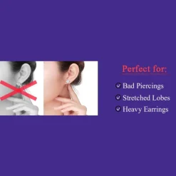 Magic Back Hypoallergenic Earring Backs that Support Heavy Earrings! 18K Gold Plated 925 Silver