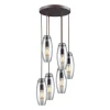 Menlow Park 6-Lght Round Pndnt W/Smoked Glss