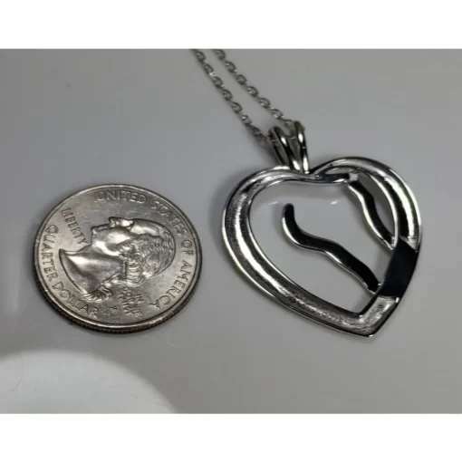 Mens Horse necklace Sterling Silver, Big and Beautiful!