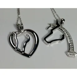 Mens Horse necklace Sterling Silver, Big and Beautiful!