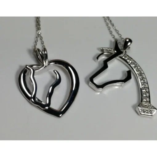 Mens Horse necklace Sterling Silver, Big and Beautiful!