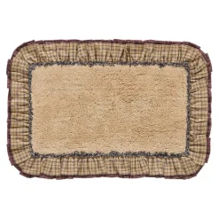 Millsboro Ruffled Country Bathmats Khaki & Navy