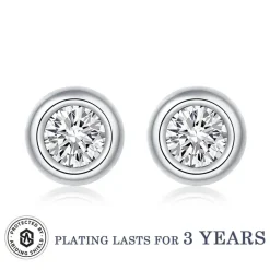 Moissanite 1ct Colored GRA Bezel Set Jewelry 925 Sterling Silver Lasting Beauty Plating