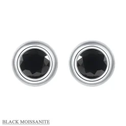 Moissanite 1ct Colored GRA Bezel Set Jewelry 925 Sterling Silver Lasting Beauty Plating