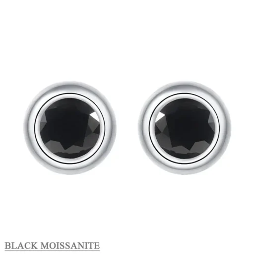 Moissanite 1ct Colored GRA Bezel Set Jewelry 925 Sterling Silver Lasting Beauty Plating