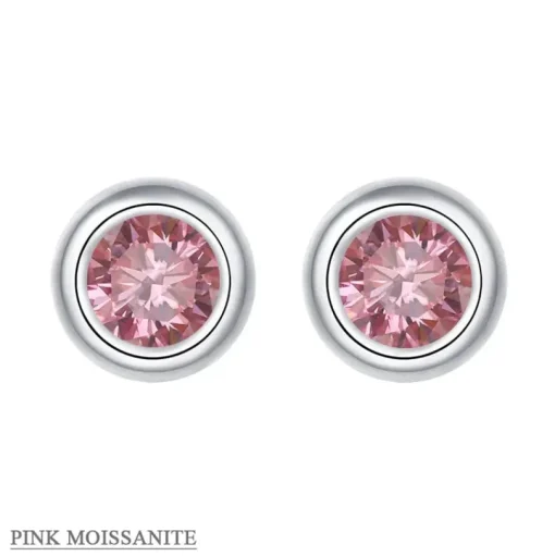 Moissanite 1ct Colored GRA Bezel Set Jewelry 925 Sterling Silver Lasting Beauty Plating