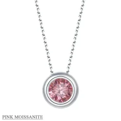 Moissanite 1ct Colored GRA Bezel Set Jewelry 925 Sterling Silver Lasting Beauty Plating