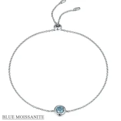 Moissanite 1ct Colored GRA Bezel Set Jewelry 925 Sterling Silver Lasting Beauty Plating