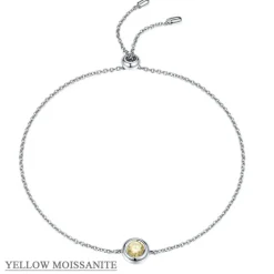 Moissanite 1ct Colored GRA Bezel Set Jewelry 925 Sterling Silver Lasting Beauty Plating