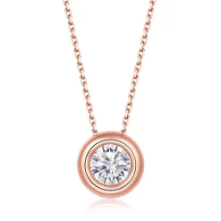 Moissanite 1ct Colored GRA Bezel Set Jewelry 925 Sterling Silver Lasting Beauty Plating