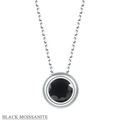 Moissanite 1ct Colored GRA Bezel Set Jewelry 925 Sterling Silver Lasting Beauty Plating