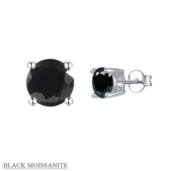 Moissanite Stud Earrings .5ct-2ct Sterling Silver Waterproof