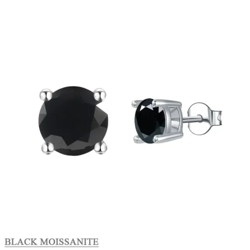 Moissanite Stud Earrings .5ct-2ct Sterling Silver Waterproof