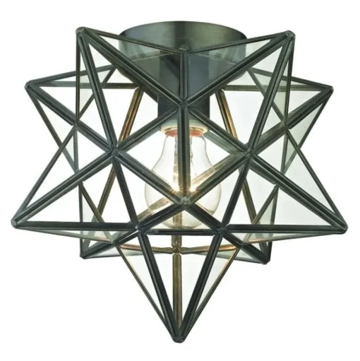 Moravian Star 11'' Wide 1-Light Flush Mount Ceiling Light